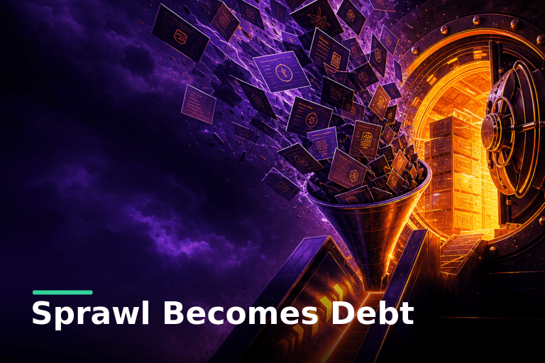 Sprawl Becomes Debt — Dr-Business article illustration
