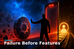 Failure Before Features — Dr-Business article illustration